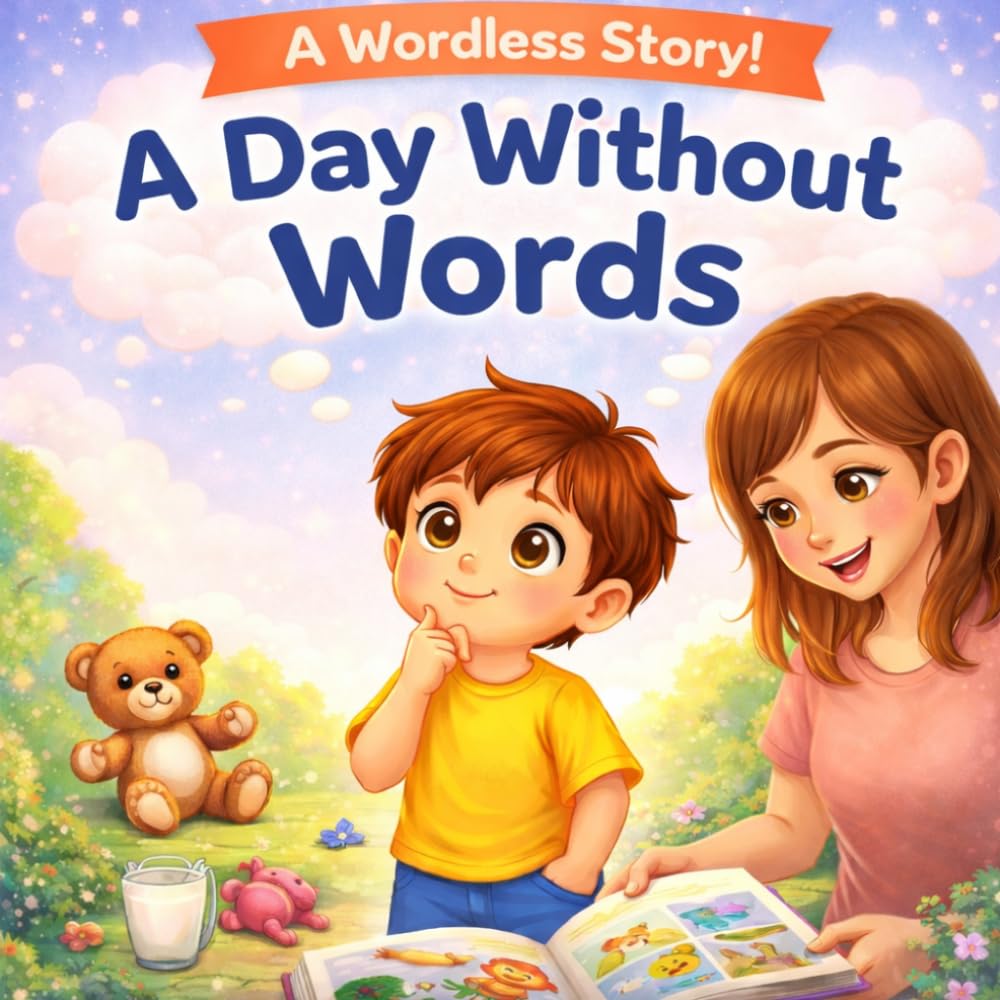 A Day Without Words: A Wordless Picture Book for Kids | Visual Storytelling for Toddlers, ESL Learners, and Speech Development | Interactive Story Book for Ages 3–7