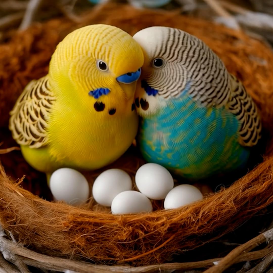 Dia Dove DE Brand USA - Huevos falsos de plástico sólido, 7 huevos falsos de periquito, loro, Dia Dove DE Brand USA