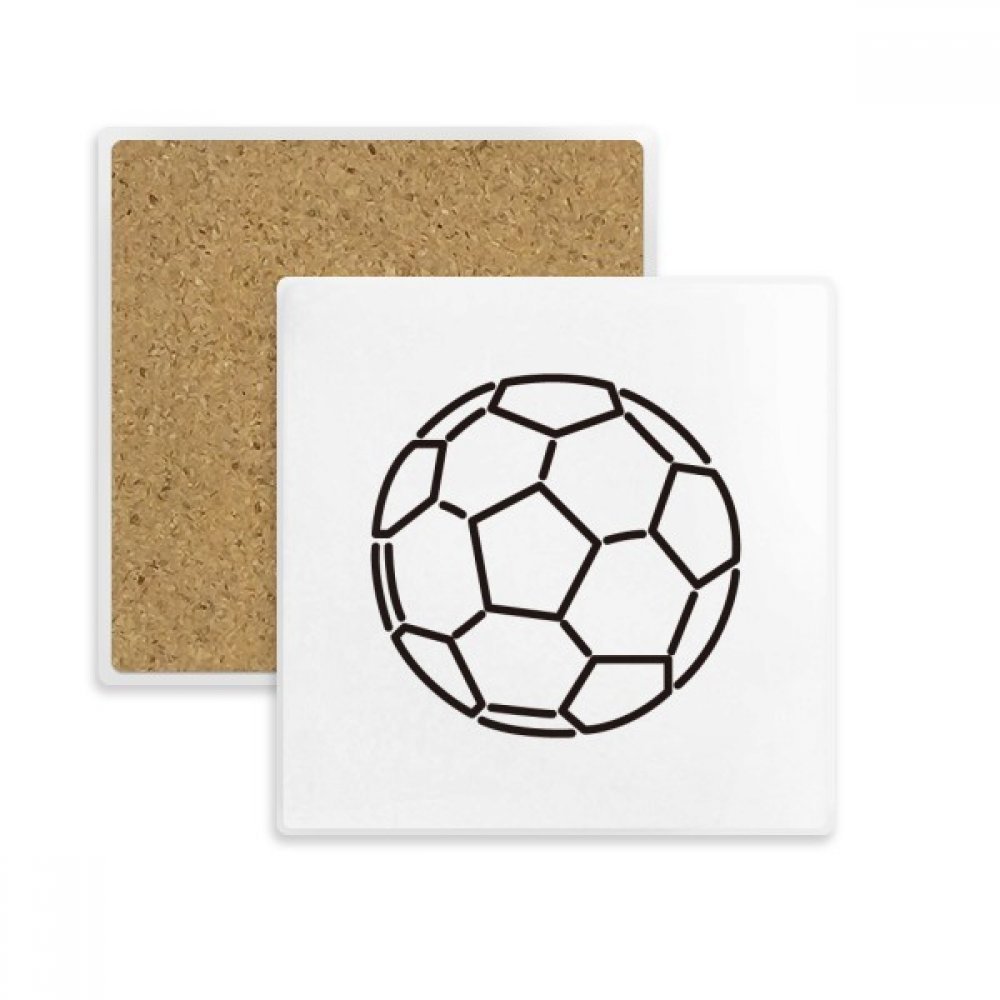 Cadeau de boissons multicolor dessous de verre football en pierre