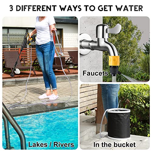 Bergwerk Cordless Pressure Washer, 40V Portable Power Washer With 2Pcs Batteries Power Washer, Working Pressure 520Psi For Rvs Boats Or Home Projects, With Accessories Kit And A Charger Included #TOP5