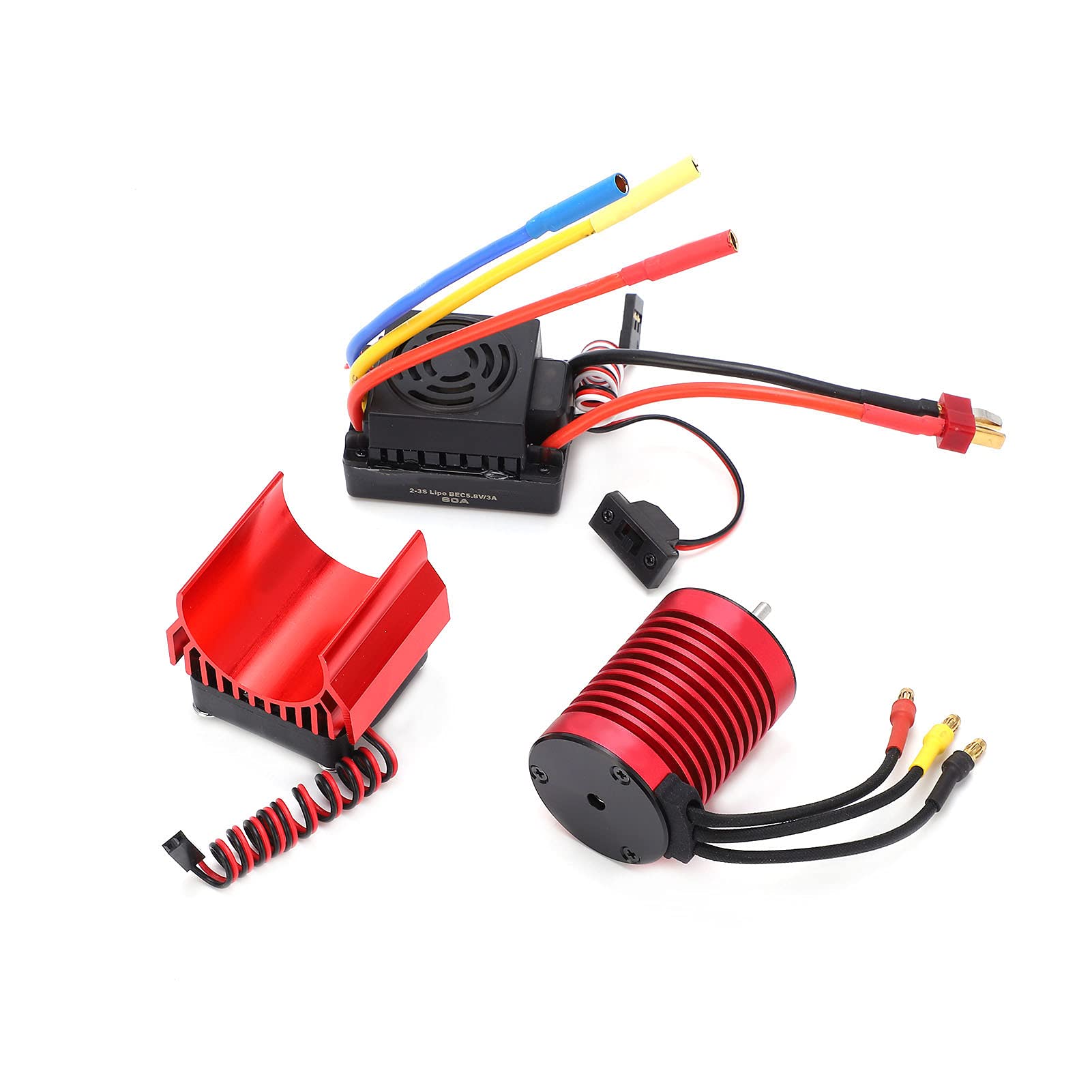Zestaw Bezszczotkowy RC F540 Bezszczotkowy Silnik 3000KV Zestaw z Radiatorem 60A ESC do Samochodów RC / 10 - Wysoka Konstrukcja