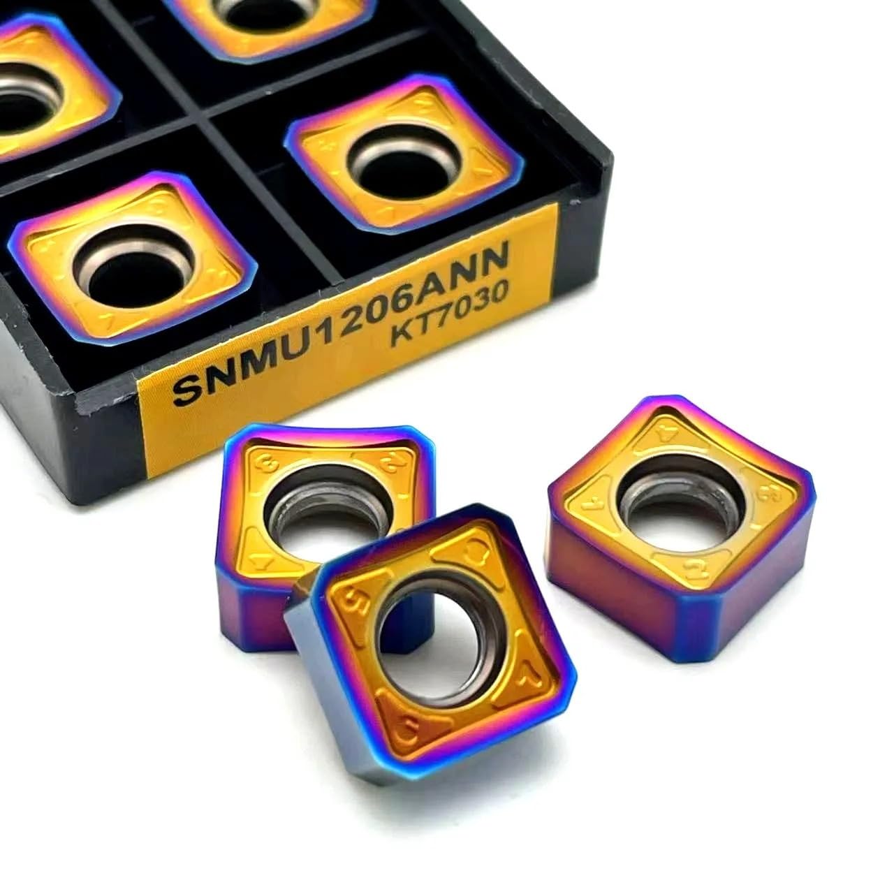 10pcs SNMU 1206ANN KT7030 Carbide Indexable Inserts HRC55 CNC Turning Inserts Double-Sided High-Speed Feed Milling Insert
