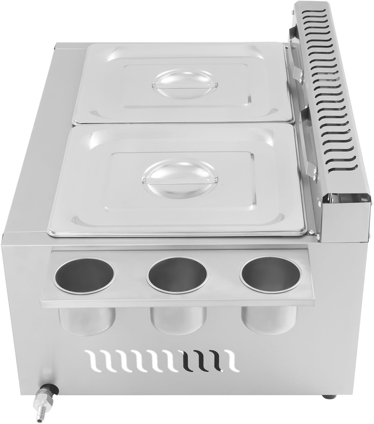 Commercial Deep Fryer with Basket, 2 Basket 403 Stainless Steel Countertop Deep Fryer, Double Steel Plate With Temperature Limiter,Double Tank Gas Fryer Heating Quickly And Evenly For Home Kitchens