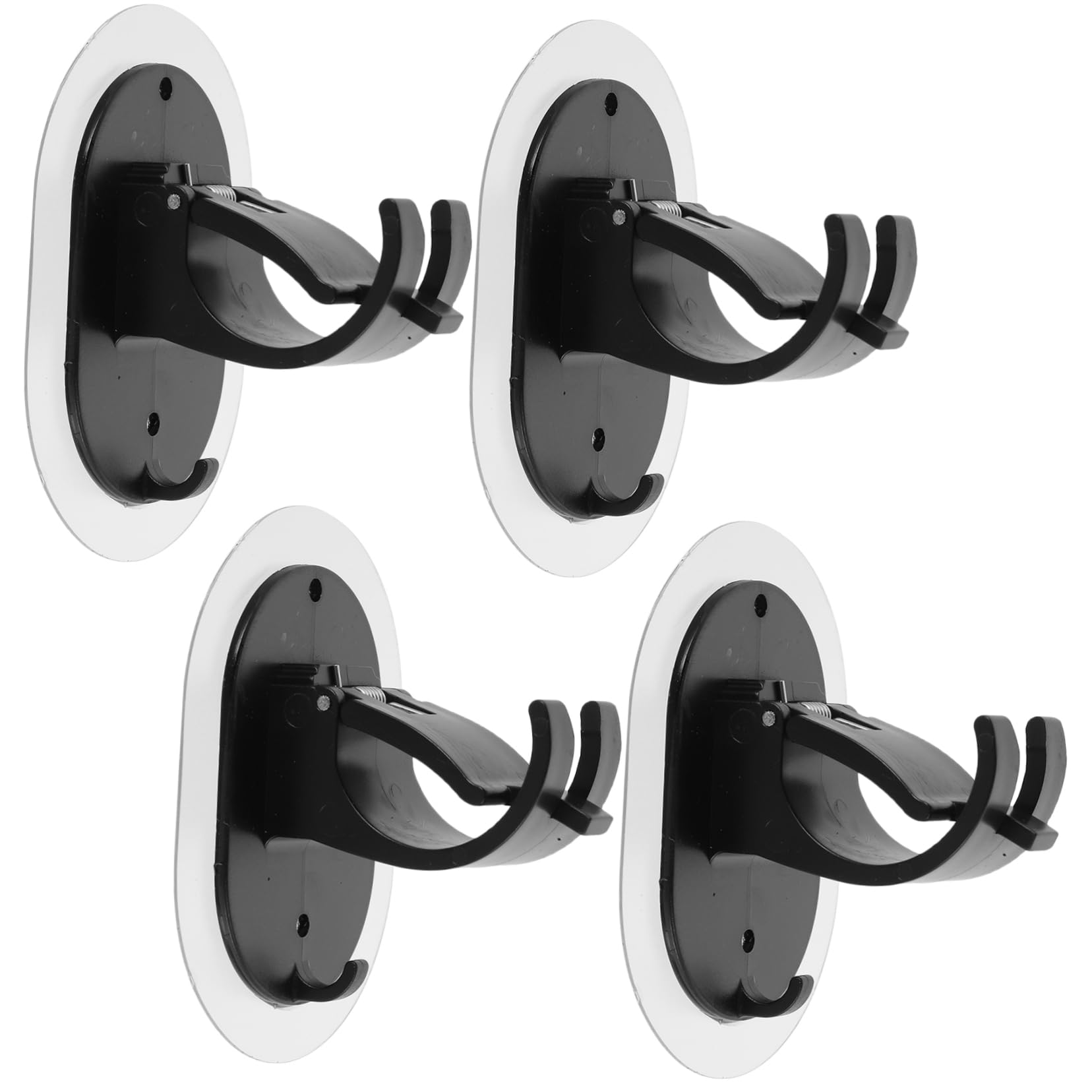 MAGICLULU 4 Ensembles Crochets De Rideaux Auto Adhésifs Support De Tringle À Rideaux sans Perçage Fixations Plastique pour Maison Et Bureau 4 Pièces * 4