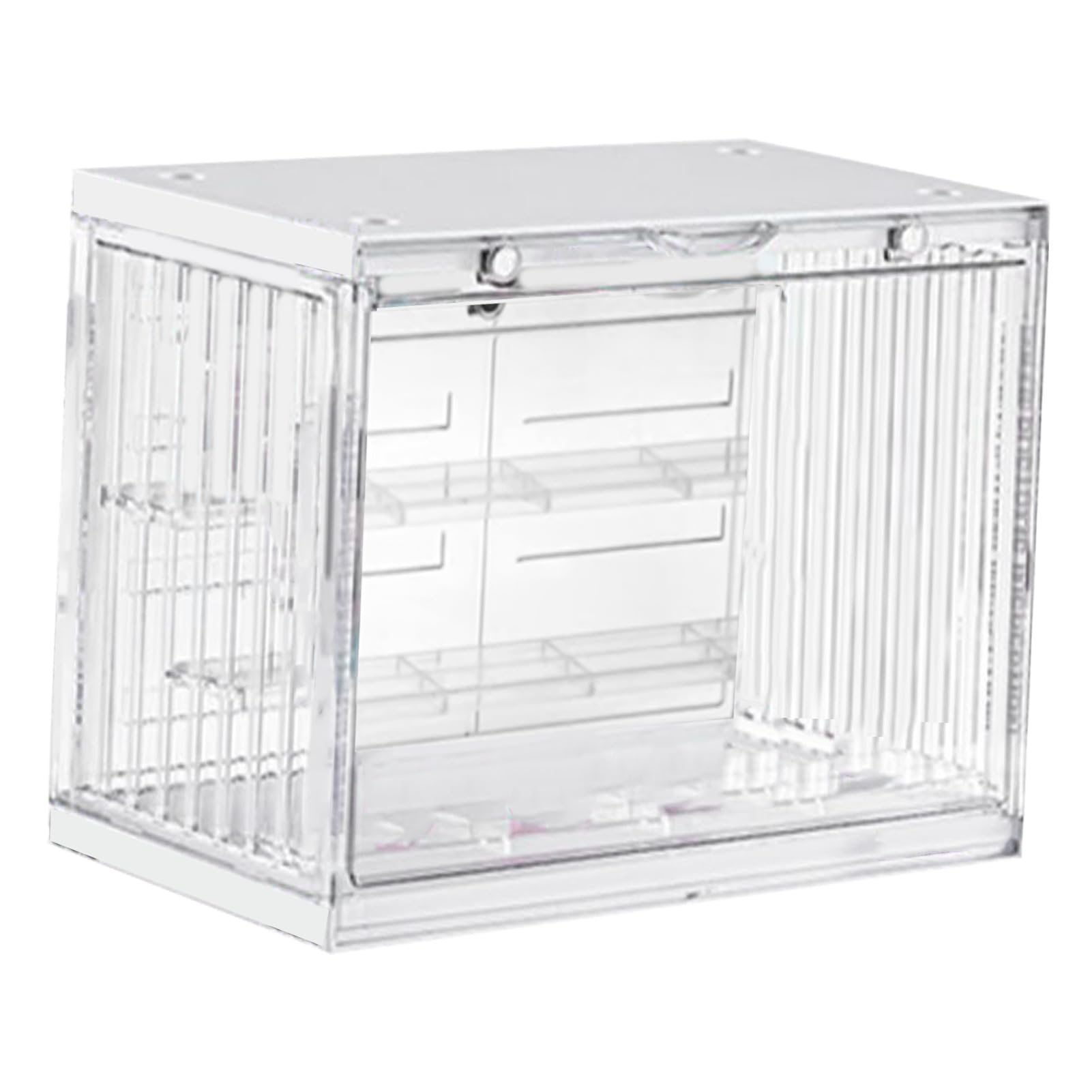 EMUKOEP Vitrina Coleccionable de Figuras de Muñecas Apilables de Plástico, Estante de Escaparate a Prueba de Polvo para Figuras de Acción, Ideal para el Hogar, Oficina y Cocina (Transparente)