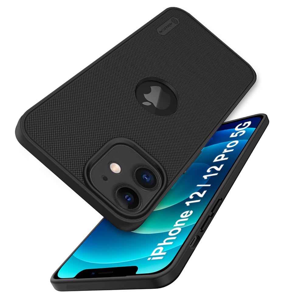 TOUCCH Liquid Silicone Case Cover for Apple iPhone 12/ iPhone 12 Pro| Shock Proof Design & 360 Degree Protection| Premium Soft Black Cover for iPhone 12/ iPhone 12 Pro | Silicone Sand Blast – Black