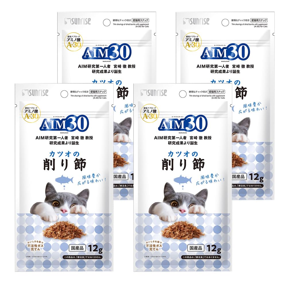 Amazon.co.jp: AIM30 カツオの削り節 12g 4個セット : ペット用品