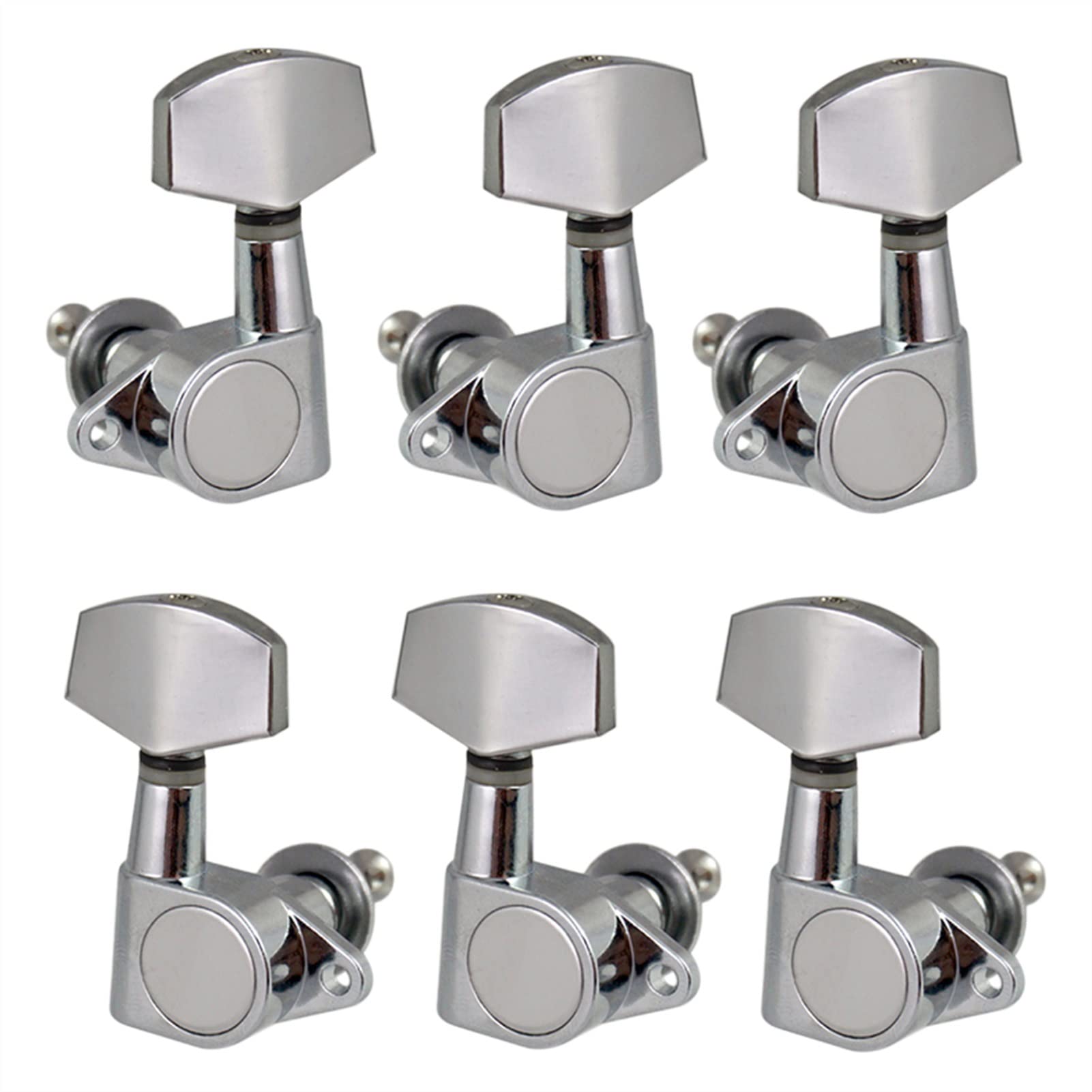 Cheville d'accord corde guitare Alliage De Zinc Joint Square Bouton String Tuning Tuner Pour Guitare Électrique 3R3L