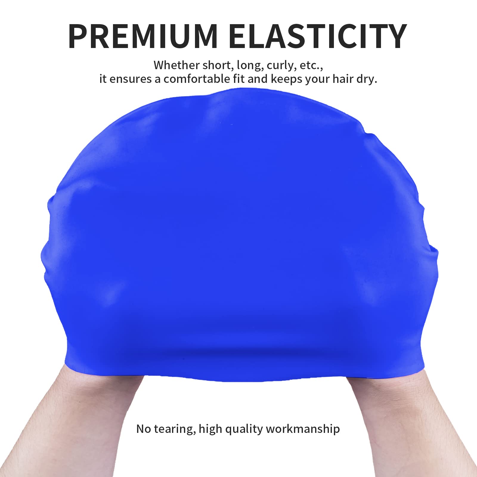 Lot De 2 Bonnets De Bain En Silicone Pour Enfants – Protection Auditive, Antidérapant, Rose Et Couleurs