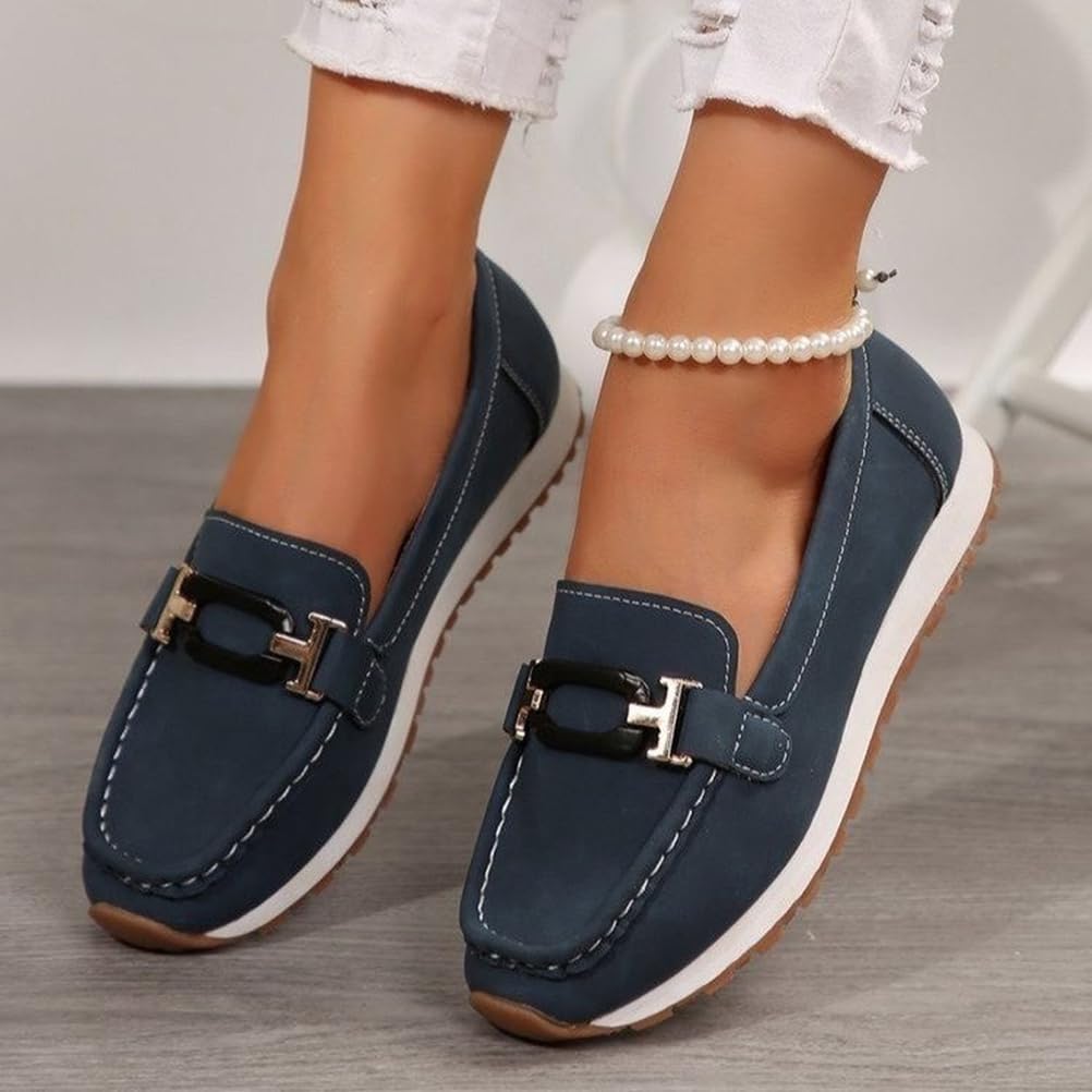 shownicer Scarpe Donna Piatti Loafers Comodi Tinta Unita Mocassini