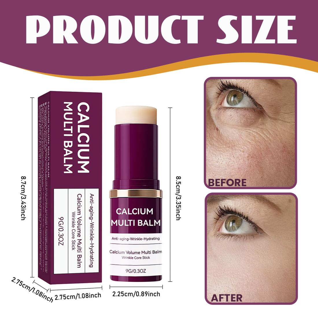 Stick Multi Balm Volume – Idratazione e Rassodamento per Viso, Occhi e Collo, Balsamo al Collagene Anti-Invecchiamento, Cura Intensiva e Applicazione Veloce