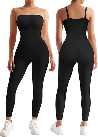 Strapless Shapewear Jumpsuit for Women Black, Small
