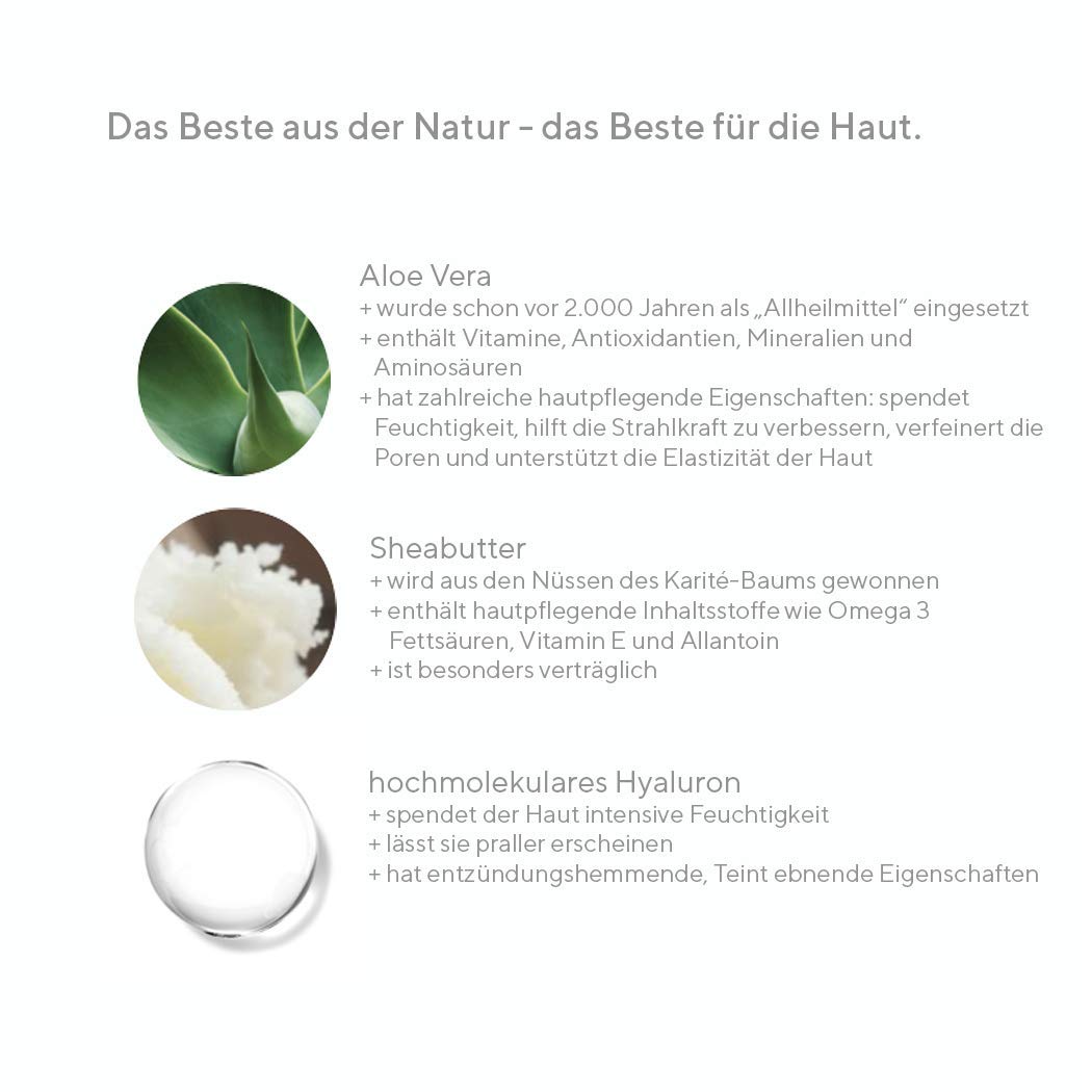 hyapur® - GREEN krem pod oczy 15 ml – naturalna pielęgnacja oczu – do pielęgnacji przeciwzmarszczkowej z ekologicznym wegańskim kosmetykiem z Berlina