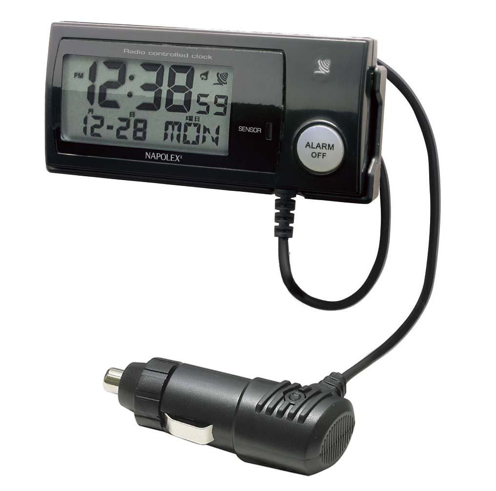 Amazon.co.jp: ナポレックス(Napolex) 車用電波時計 センサー式LED