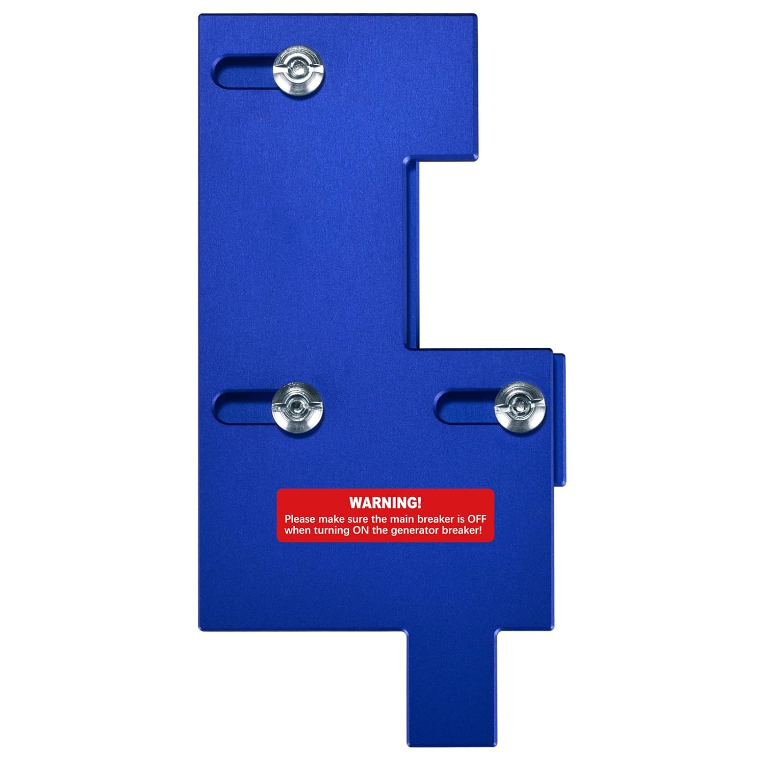 Generator Interlock Kit for GE General Electric Panels with Single Vertical Throw Main, 2 1/2 Inches Installation Spacing, Blue