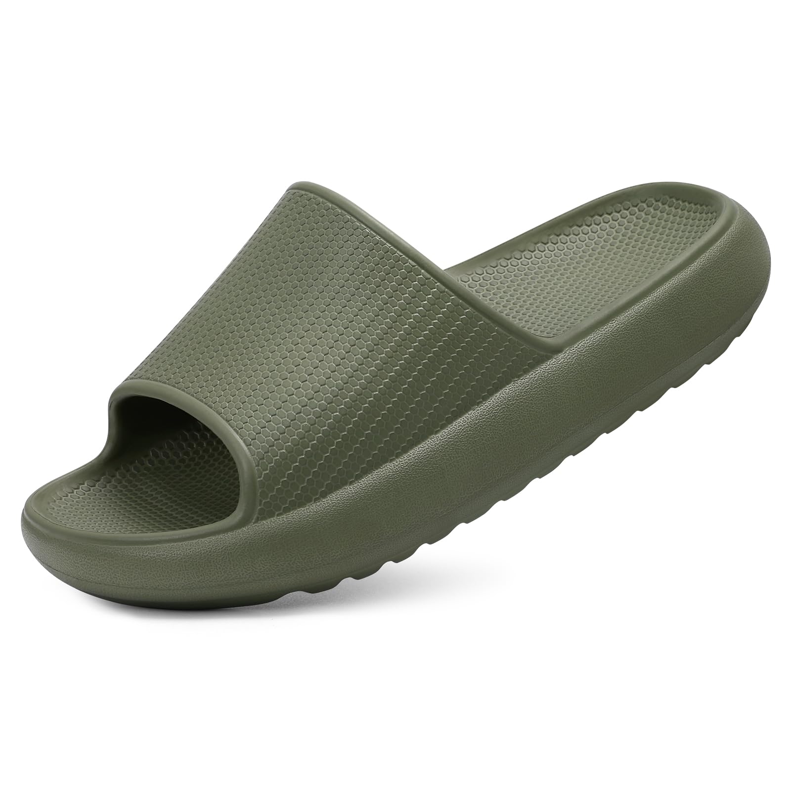 Comwarm Cloud Slide Sandals for Women Men Ultra Comfort Recovery Pillow Slippers Soft Summer Beach Shoes with Low Arch Support