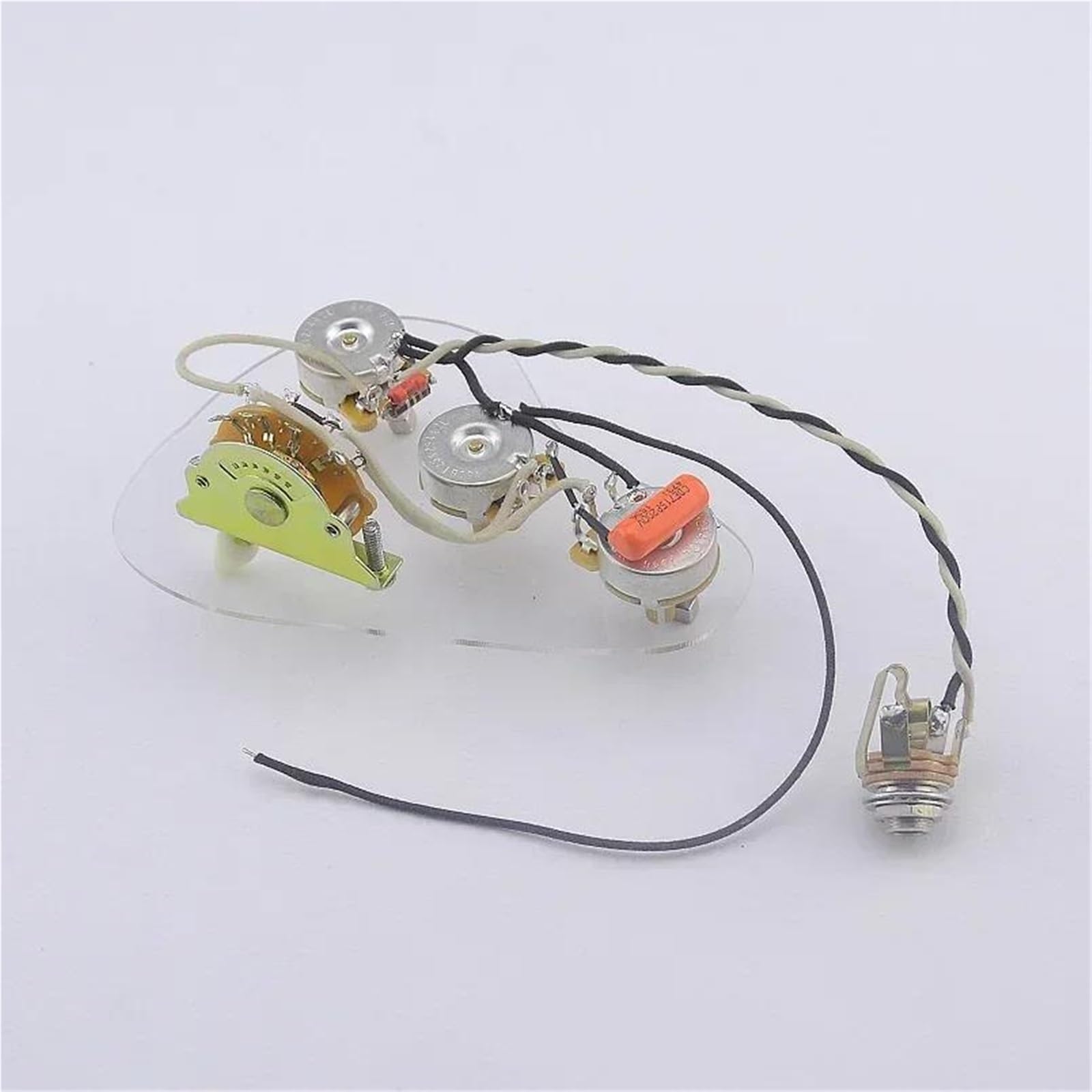 Cablaggio Chitarra Kit di cablaggio precablato con 3 potenziometri in ottone da 250K e interruttore a 5 posizioni accessori per chitarra(3/4)