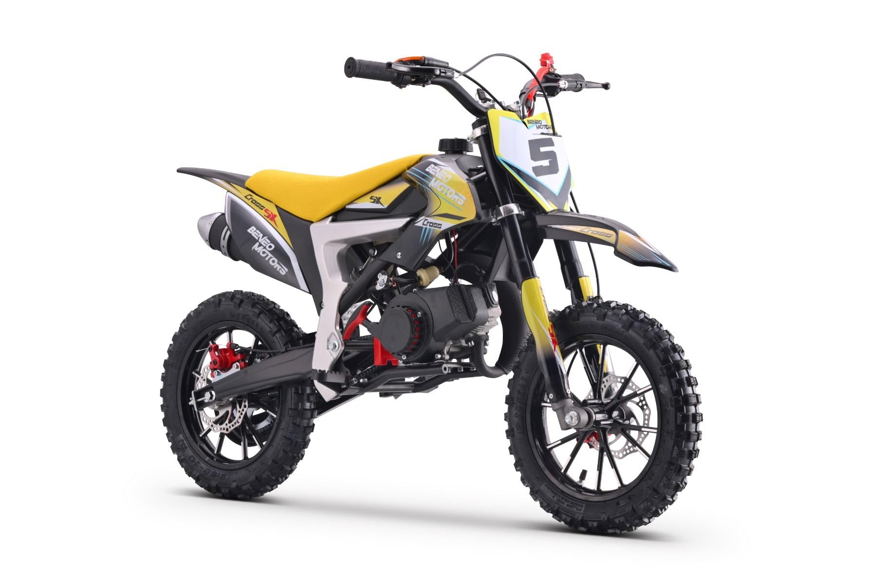 Motocross per giovani piloti Beneo Motors CROSS SX Giallo - 50cc Dirtbike Dirt Bike CrossBike CrossBike Dirt Bike CrossBike 50cc Pitbike PocketBike Motocross Moto Motorbike