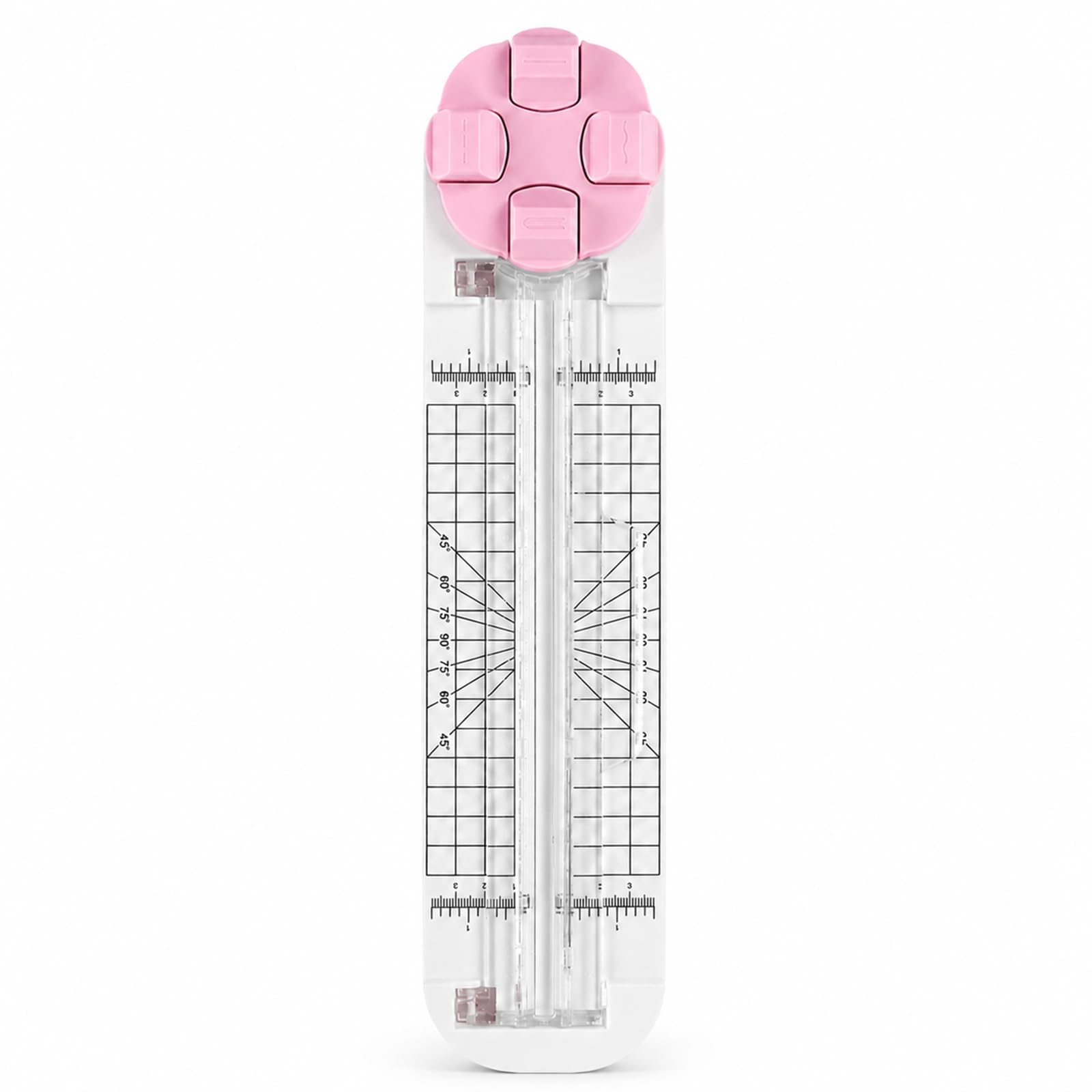 4-in-1 Paper Cutter, Paper Trimmer Craft Slider Too (Pink)