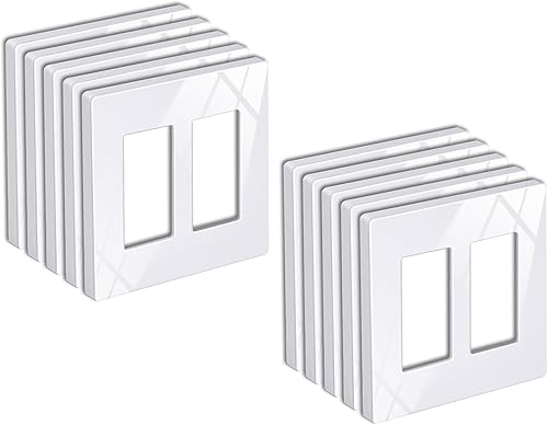 Vista 21 de BESTTEN Placa de pared de 5 bandas marrón mate sin tornillos, cubierta de salida para decoradores, Serie USWP8 de la Colección Signature, H4.69” x