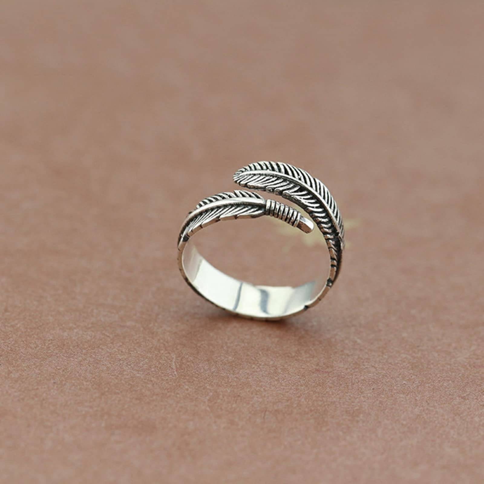 Stfery Heren RVS Ring met Ketting Fidget Ringen voor Mannen Gouden Heren Ringen Titanium voor Valentijnsdag, Roestvrij staal, Geen edelsteen