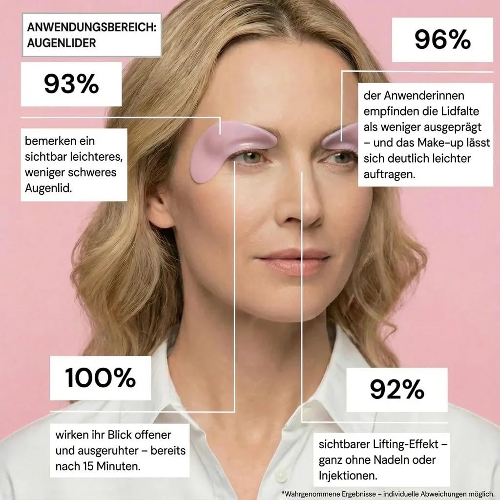 illorya Augen Patches InstaLift Mit PDRN & Kollagen PDRN + Kollagen Augenlid- und Unteraugenpartie Pflege – 15-Minuten-Lifting-Effekt, fester Halt, Transparente Wirkstoffaufnahme