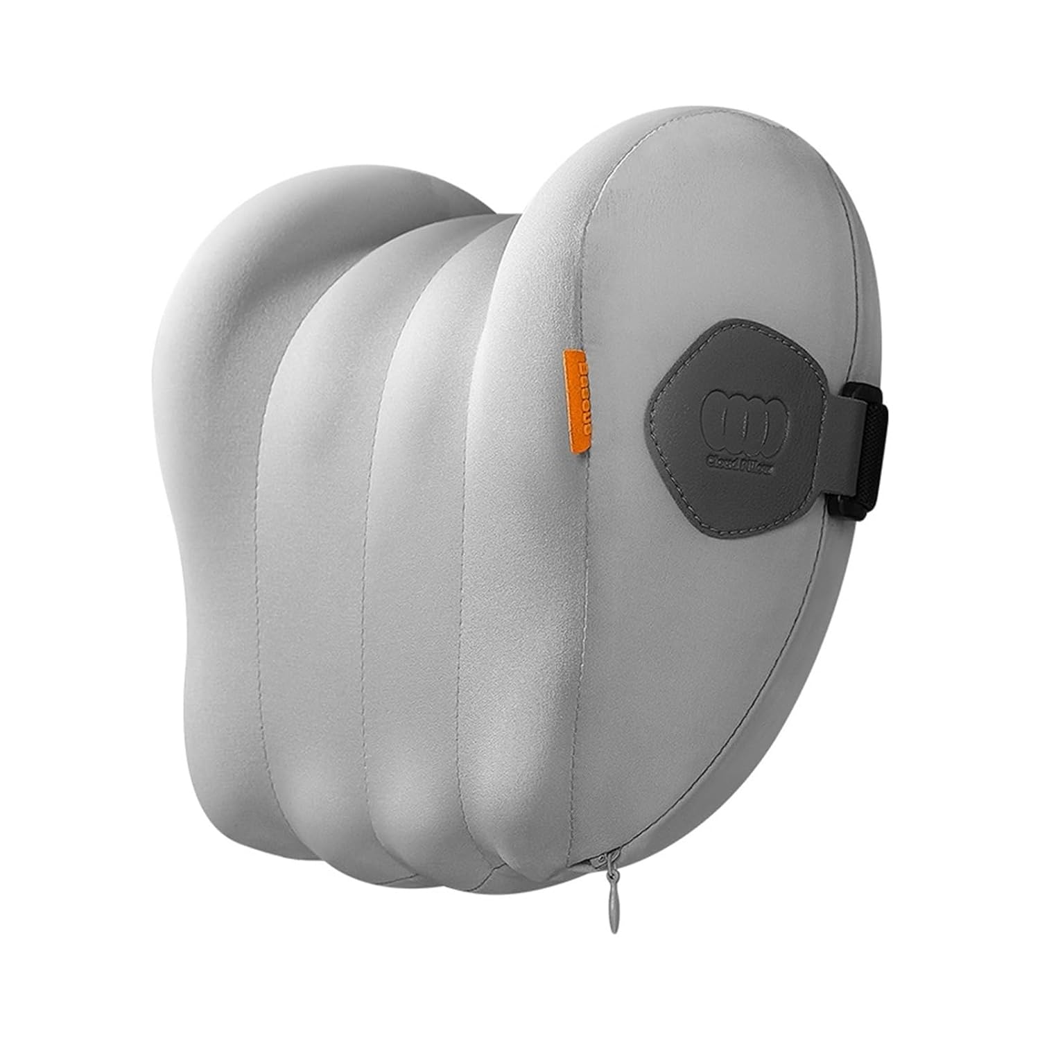 Car Headrest Waist Pillow 3D Memory Foam Seat Support for Home Office Neck Rest Breathable Car Back Lumbar Cushion(Neck Pillow Grey)