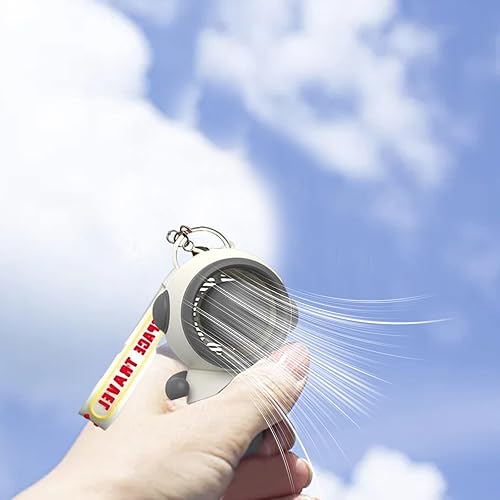 Miniatura 2 de Llave de cadena con ventilador pequeño, mini portátil para dormitorio de estudiantes, astronauta, modelo de carga astronauta USB sin aspas (blanco,