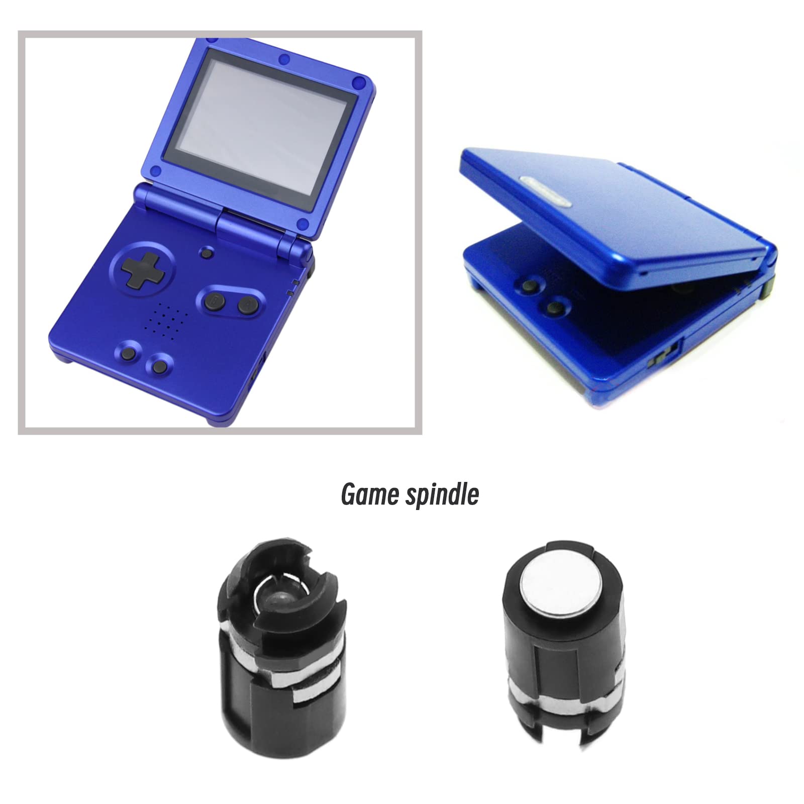 Create idea 4PCS Husillos de Eje de Bisagra Compatible con Gameboy Advance SP Sistema de Consola Accesorios de Repuesto para Videojuegos 12x5,7mm Color Negro
