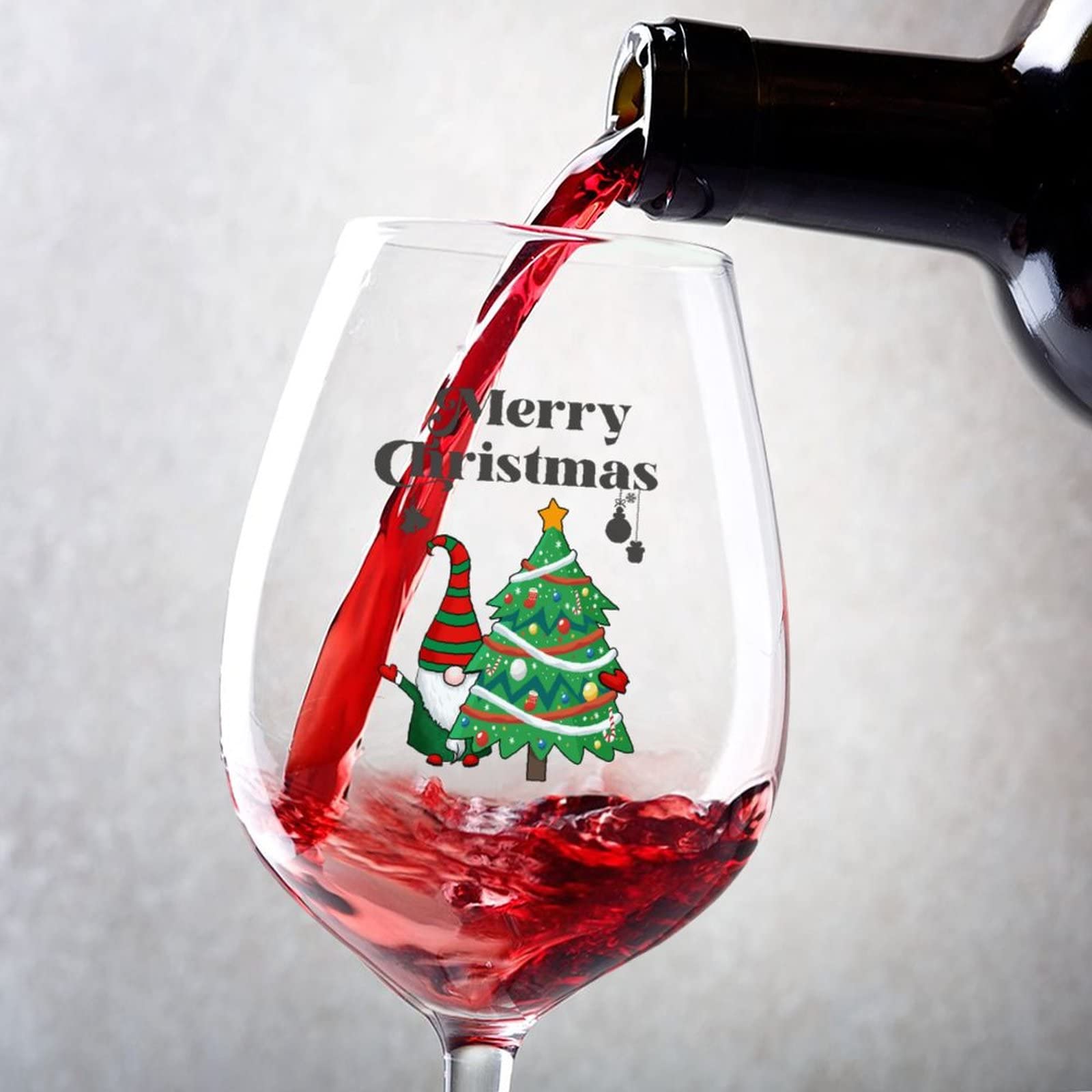 Verres à vin de Noël pour femme cadeau 50 ans homme lot de 2 nains