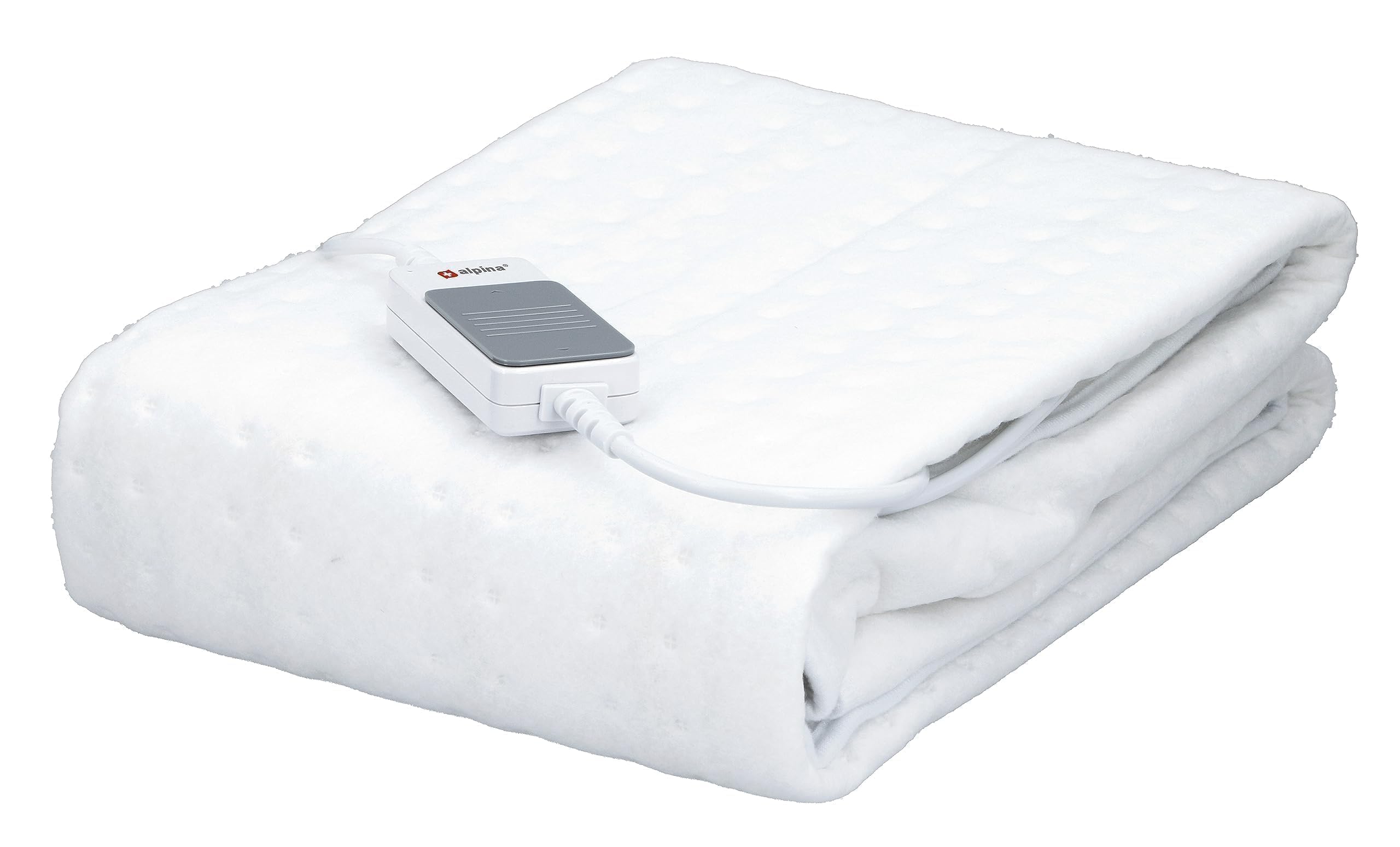 alpina Coperta Elettrica 1 Persona - Coperta Riscaldante Elettrica - 3 Livelli - Plaid Riscaldante Lavabile - Termica Riscaldante - con Telecomando