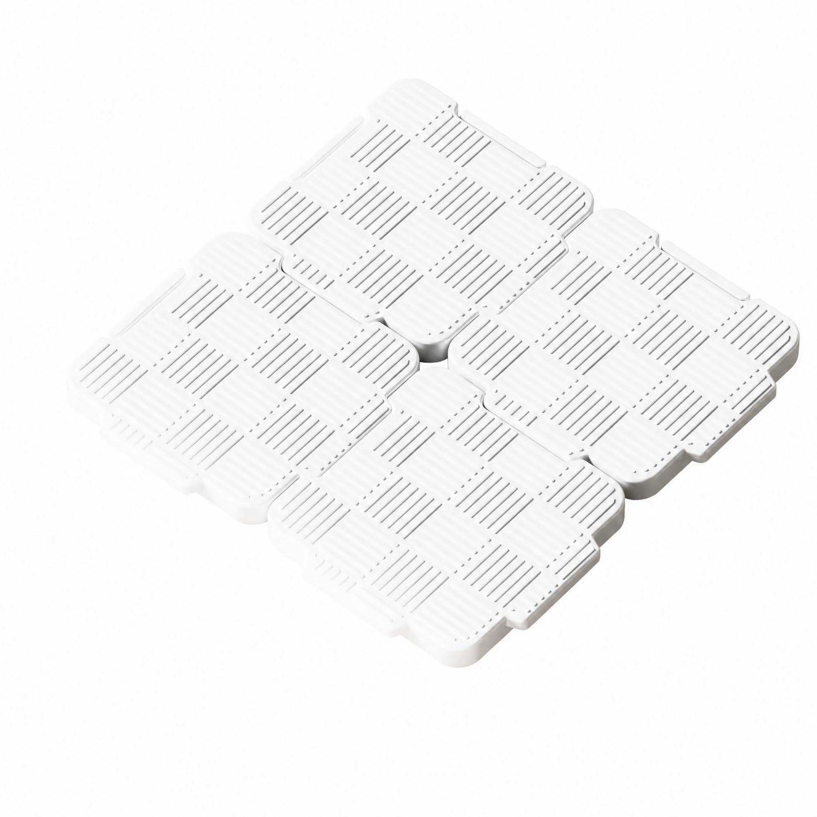 4 Pièces Cart Déménagement Modulaire Antidérapant Plateforme Déplacement Res Pivotantes Stable pr Réorganition Intérieure, Roues 4PC