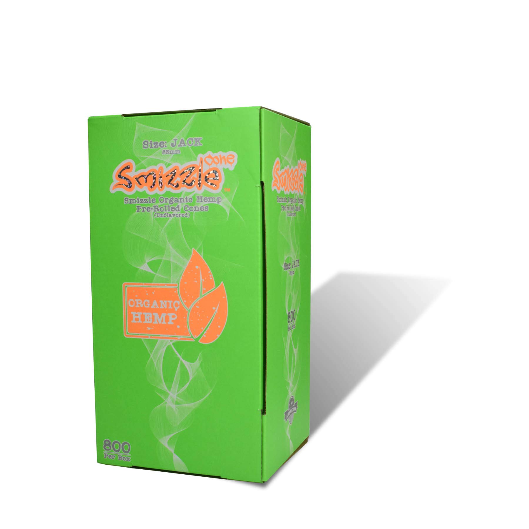 SMIZZLE 800 ct Pre-Rolled Organic Cones, JACK 1-1/4 (83mm) Tower Bulk Pack for Dispensaries