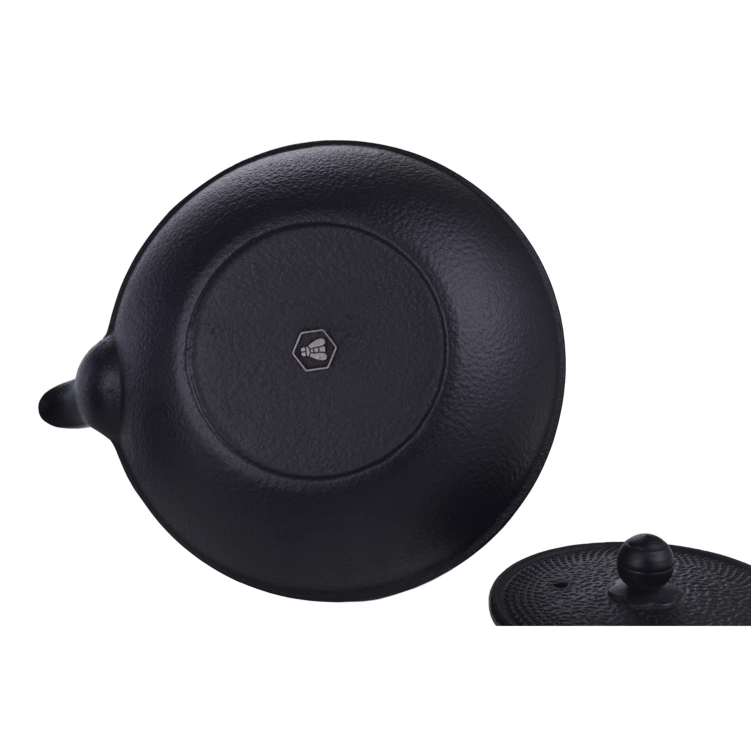 LAGUIOLE - LAGUIOLE Tetera de Hierro Fundido, Interior Esmaltado Negro, Infusor, Juego de Tetera de Hierro Tradicional, Bandeja de Hierro Fundido y 2 Tazas de Té Japonés, Negro, 800ml