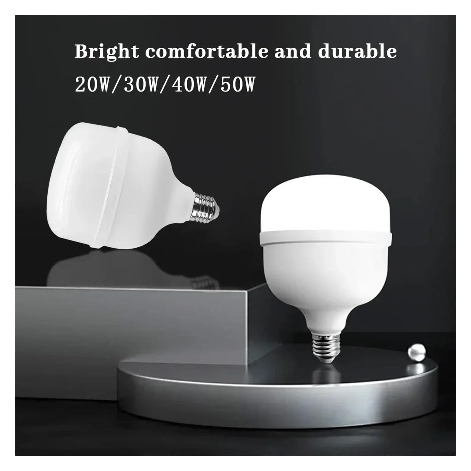 Genérico Bombilla LED Grande CA 120 V 220 V E27, lámpara LED de 20 W, 30 W, 40 W y 50 W, Foco de luz LED para iluminación de Interiores (Blanco frío 6000 K, 30 W, CA 100 W).