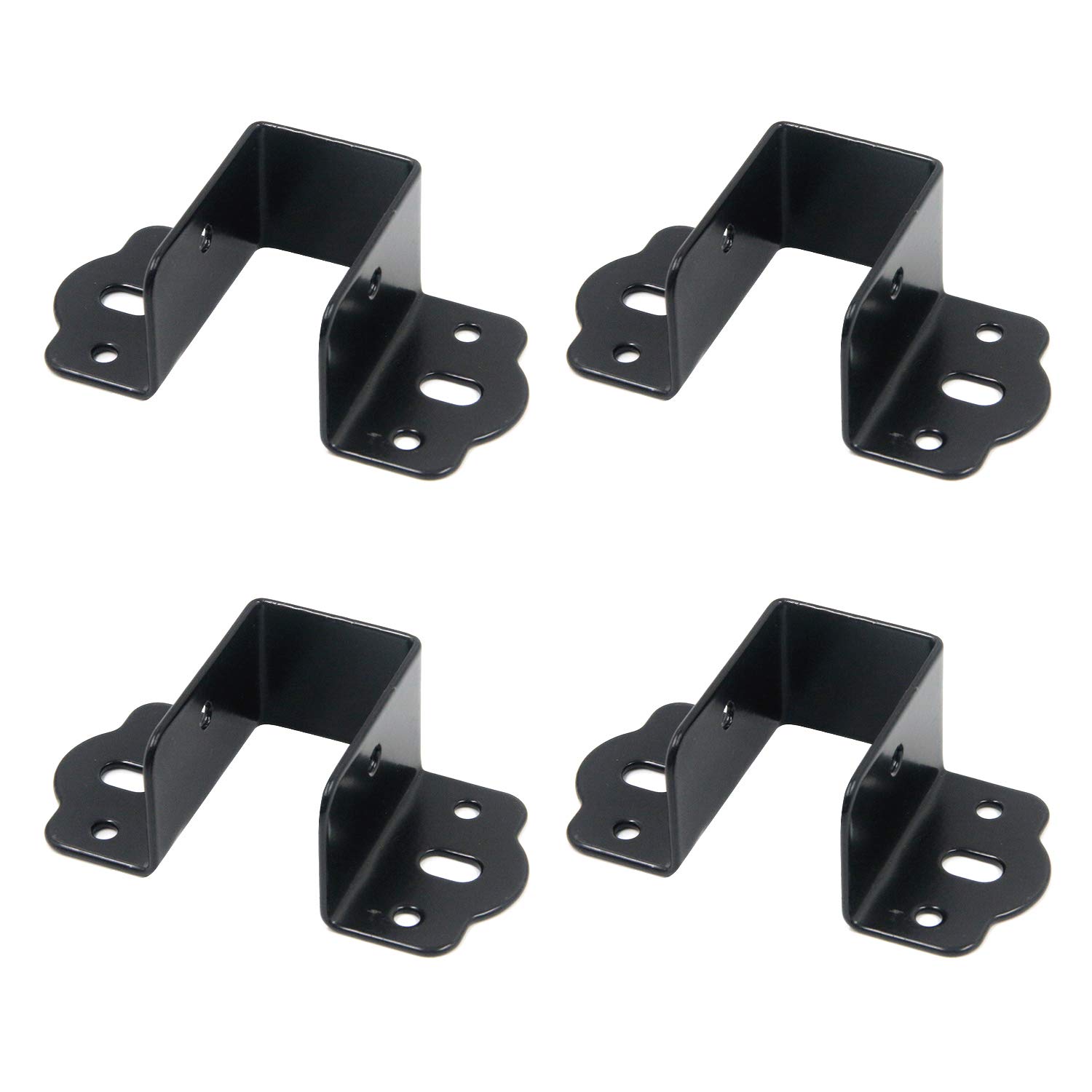 Buy Coshar 4Pcs Heavy Duty Bed Rail Fittings Black Bed Frame Brackets Adapter UShape Bed