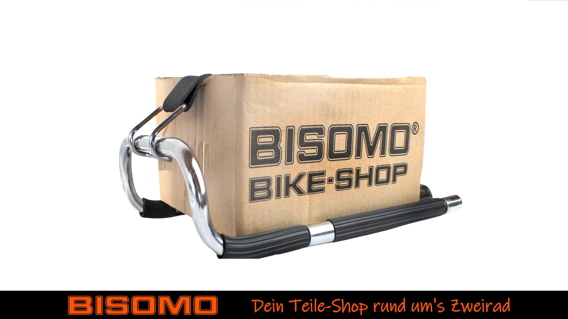 Gepäckträger Chrom/Schwarz + Gepäckträgergummi für Simson KR51 Schwalbe, SR4-1 Spatz, SR4-2 Star, SR4-3 Sperber, SR4-4 Habicht