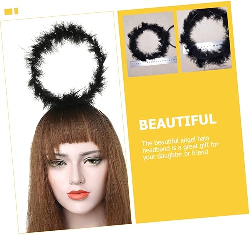 Miniatura 9 de USHOBE 30 Pcs Black Angel Headband Cosplay Costume Makeup Headband Prom Tiara Headbands for Women Headbands for Halloween Party Angels Hair