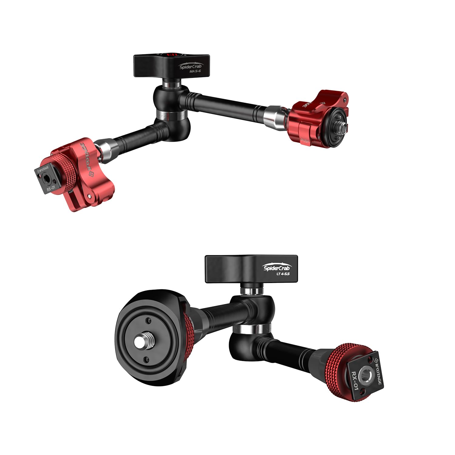 IFOOTAGE Magic Arm Series, 5.5/9.5/7/11/32 inch, Cold Shoehead for LED Flash, Light, Microphone, Monitor, Large Wing Nut, Aluminum Stable Structure (QR Head