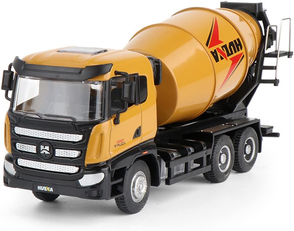 Gemini&Genius Construction Vehicle Cement Truck Toy for Kids, Heavy Duty Cement Mixer Truck for Pretend Play, 1/50 Scale Diecast Alloy Vehicles Toy for Kids
