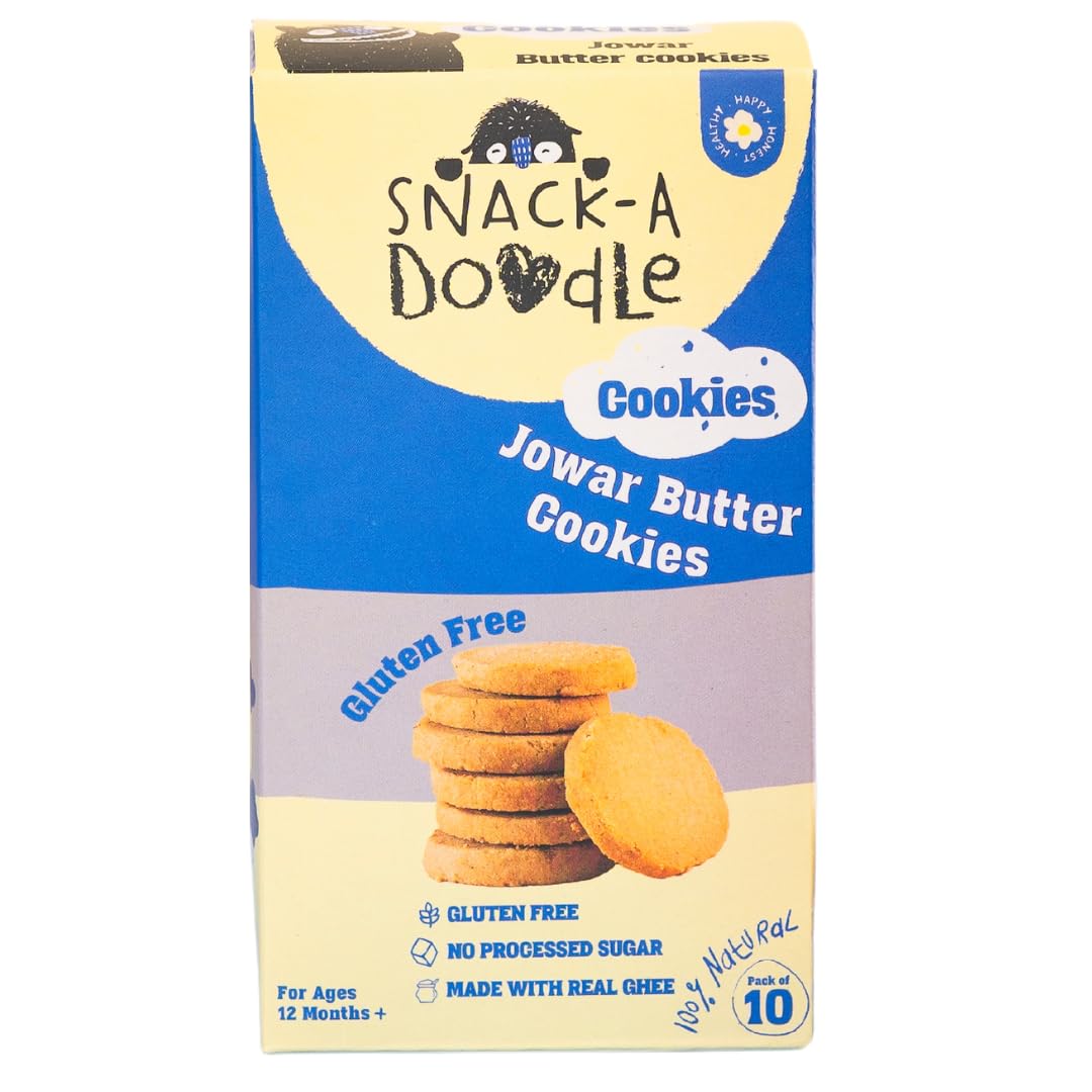 Snack-a-Doodle Butter Cookies | Nutritious Healthy Snacks | No Maida | Rich In Calcium | Perfect for Tiffin, Evening Snacks & Travel | 150 Grams