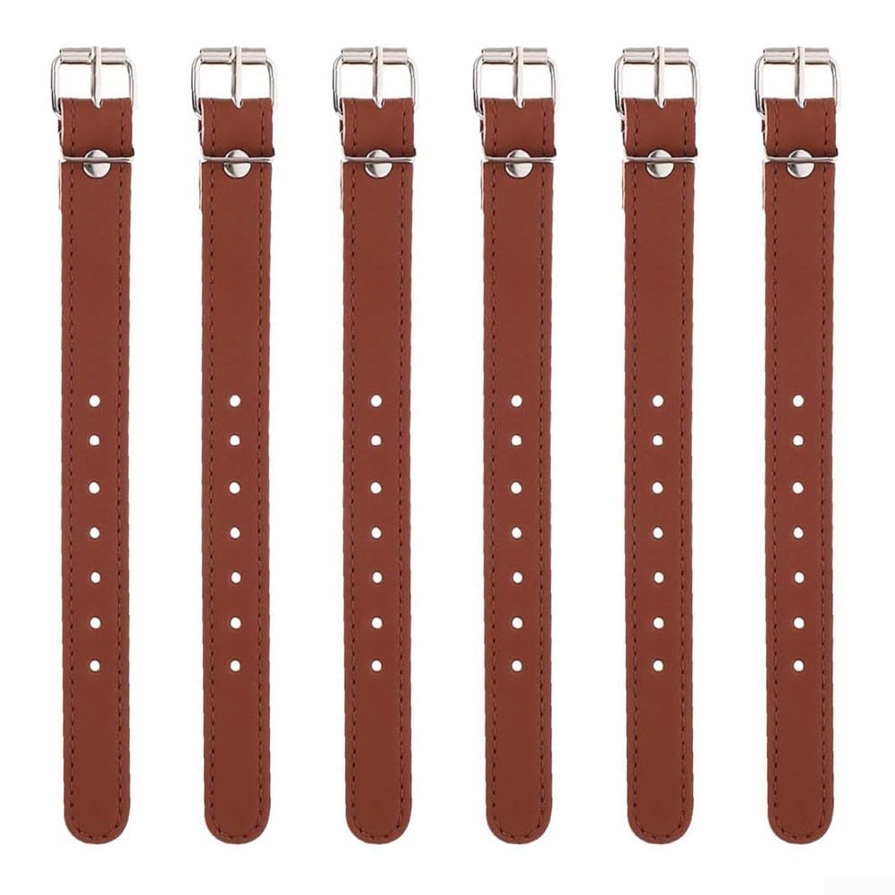 6 cinghie regolabili in pelle PU per cestino della bicicletta, 22,5 cm, per manubrio anteriore della bicicletta, cintura di carico per bambini e adulti, scatole portaoggetti e staffe per scooter,