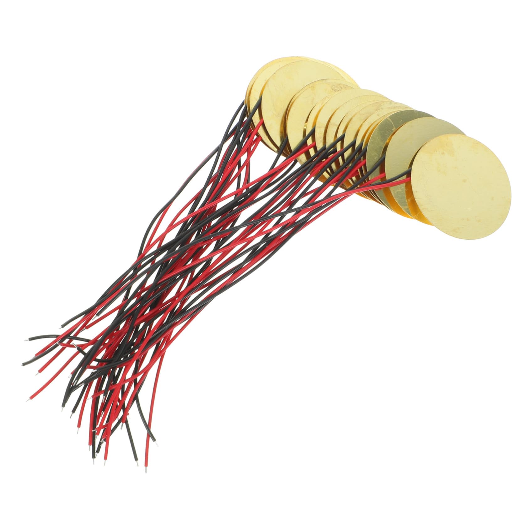 Abaodam 27mmtl Copper Piezo Discs 20pcs Music Trigger Drum Discs Piezo Leads for Sound Sensors