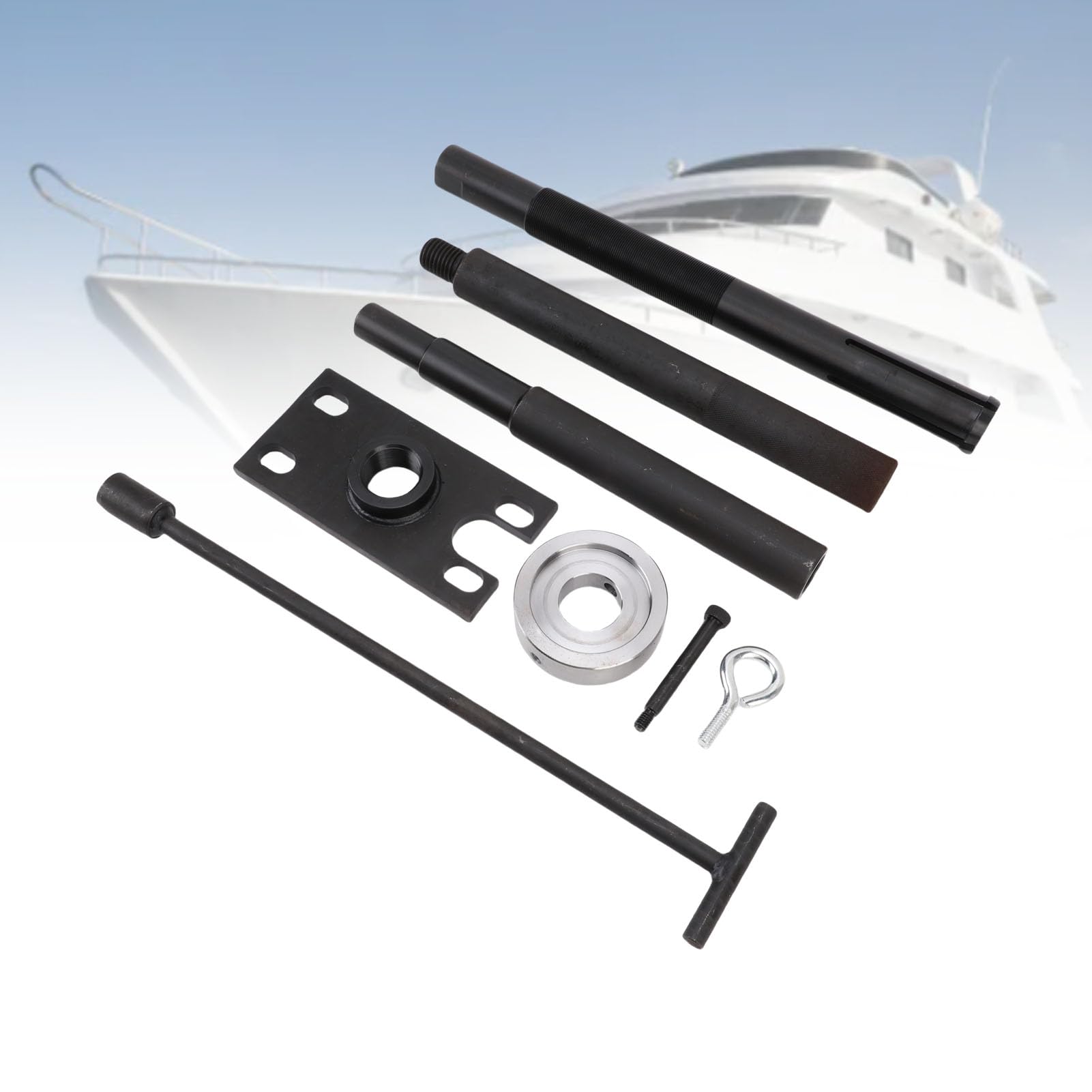 Acouto Puller łożyska Instalator łożyska, ściągacz Morski Zestaw Narzędzi Wyrównania Silnika dla Mercruiser Bravo, OMC Cobra Boats, Czarne Wykończenie Tlenku Wytrzymałego Stalowego Gimbal