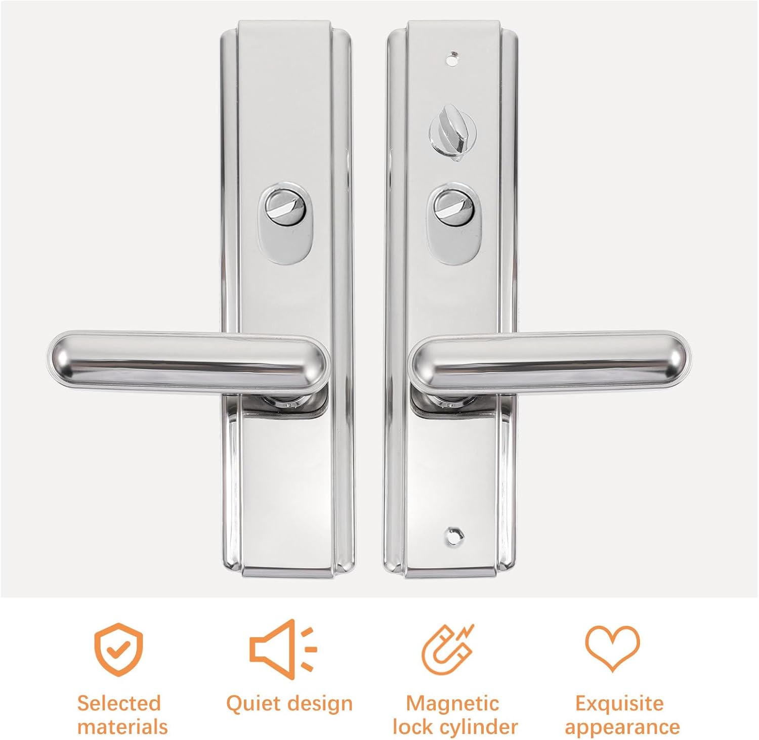 Stainless Steel Pull Handle Indoor Door Handle Metal Door Pull Knob Silent Entry