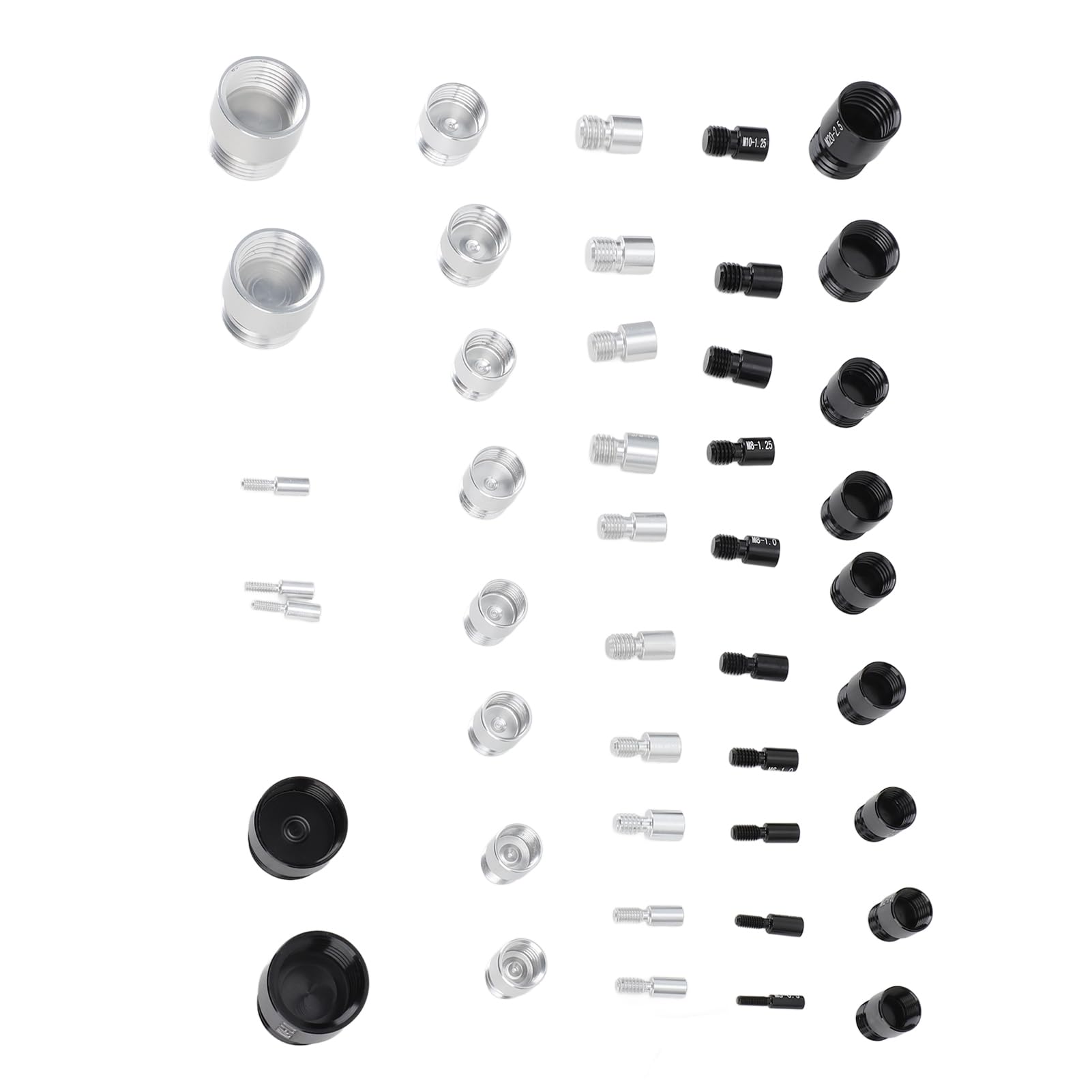 Thread Checker, Nut and Bolt Thread Checker Bolt Nut Identifier Gauge with Storage Box 44PCS Aluminum Bolt Size Finder for Imperial and Metric Nuts