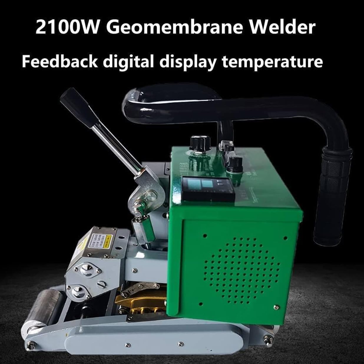Saldatrice per Geomembrana Hdpe 2100 W, Strumento Saldatore per Membrana in Plastica Ad Alta Potenza, Kit Saldatore a Cuneo Caldo 0~450 ℃, per Sigillare Membrana Spessa 1,0-3,0 Mm