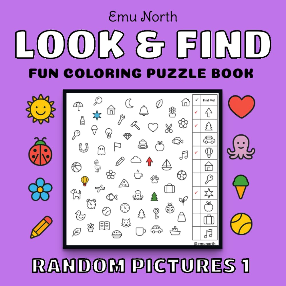 Look and Find- Fun Colouring Puzzle Book (Random Pictures 1) [USA] (Look and Find Books)