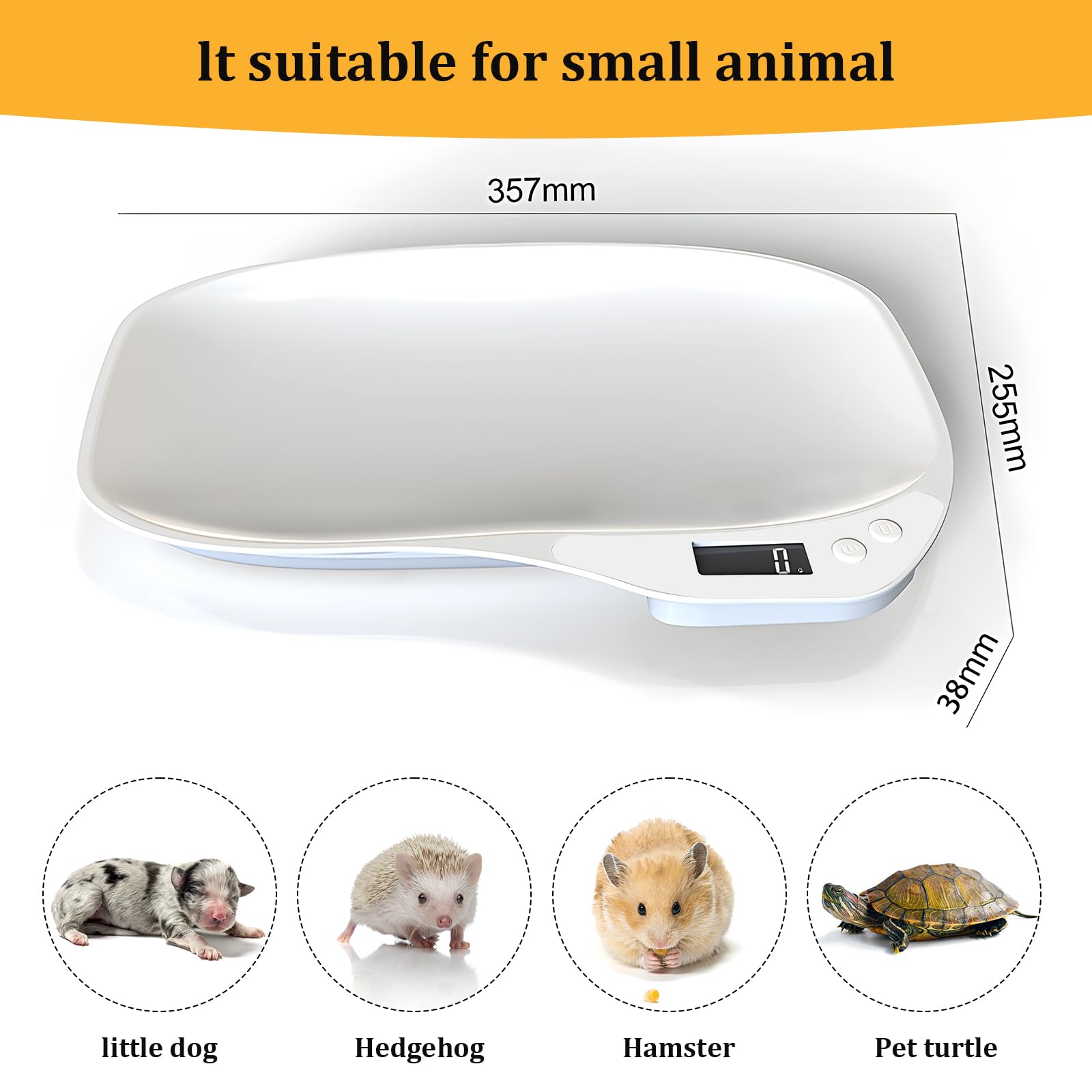 Balance Chat 15kg/1g - Mini Balance Numérique pour Petit Animal Avec 3 Modes de Pesée (kg/oz/lb) et Écran LCD - Pour Chatons, Chiots