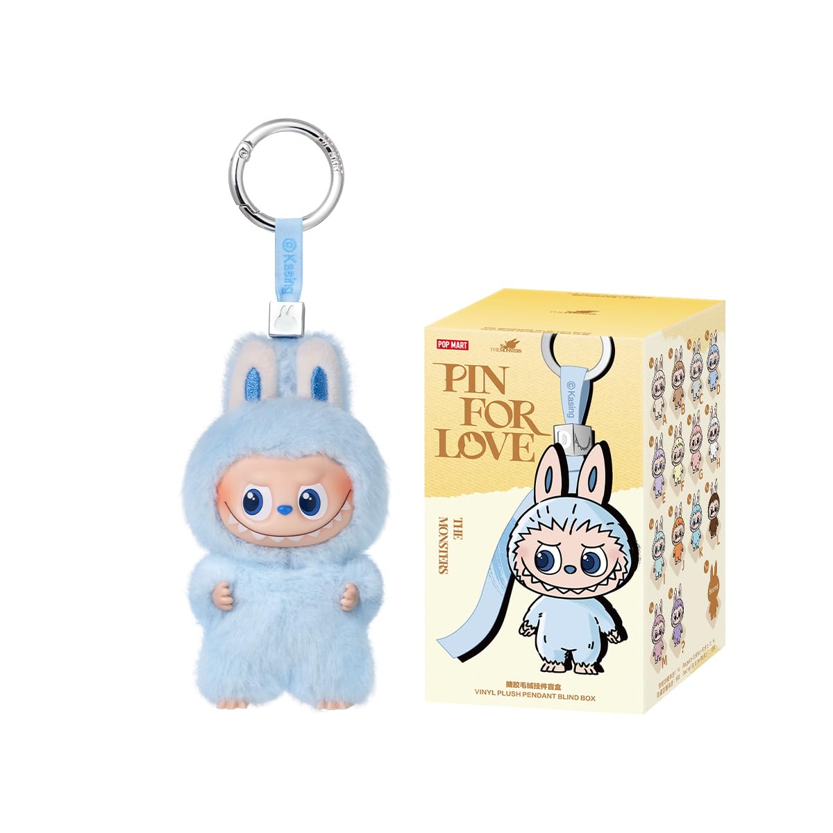 POP MART The Monster Pin for Love Series Plush Pendant (A-M) [1 Piece] Pop Mart Gacha Gacha Blind Box Figure Plastic Model Premium Toy Sofubi Original Character Birthday Present : Toys & Games